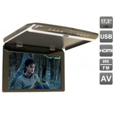 Автомобильный потолочный монитор 17.3" со встроенным FULL HD медиаплеером AVIS Electronics   AVS1750MPP