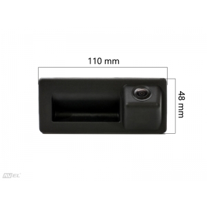 Камера заднего вида AVS321CPR (#185) для Audi / Skoda / Volkswagen, интегрированная с ручкой багажника