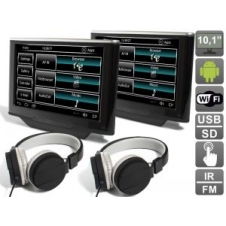 Комплект навесных мониторов на подголовник с диагональю 10.1" AVIS Electronics AVS1033AN (#04) на Android для автомобилей BMW X5 E70 (2010-2013) / X6 E71 (2012-2014)