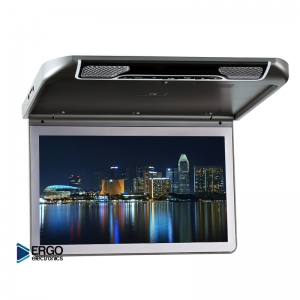 Автомобильный потолочный монитор 13.3" со встроенным Full HD медиаплеером ERGO ER13S Grey